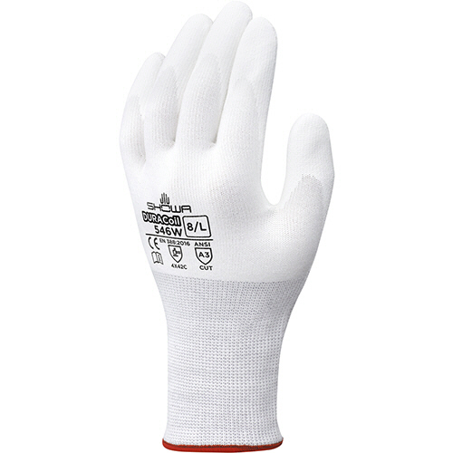 耐切創背抜き手袋 ﾃﾞｭﾗｺｲﾙ 546W XL ﾎﾜｲﾄ 1双画像