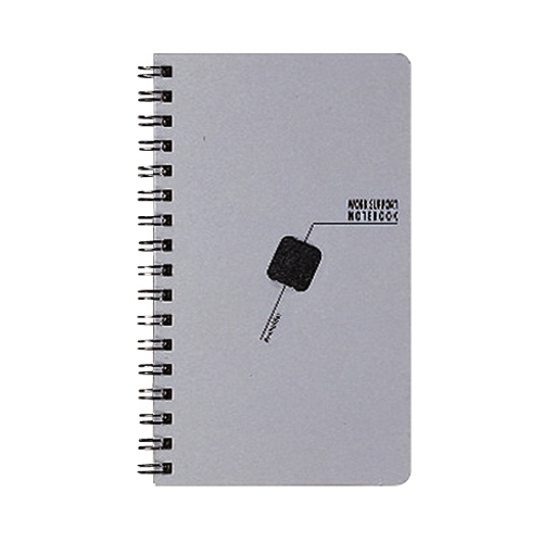 ﾎﾟｹｯﾄﾉｰﾄ(ﾂｲﾝﾘﾝｸﾞとじ) A6変形 B罫 50枚 黒10冊･ｸﾞﾚｰ10冊 1ｾｯﾄ