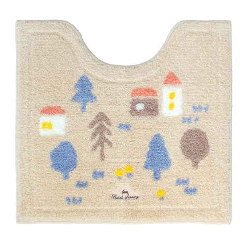 トイレマット ナタルシーナリー 約55×60cm ベージュ画像