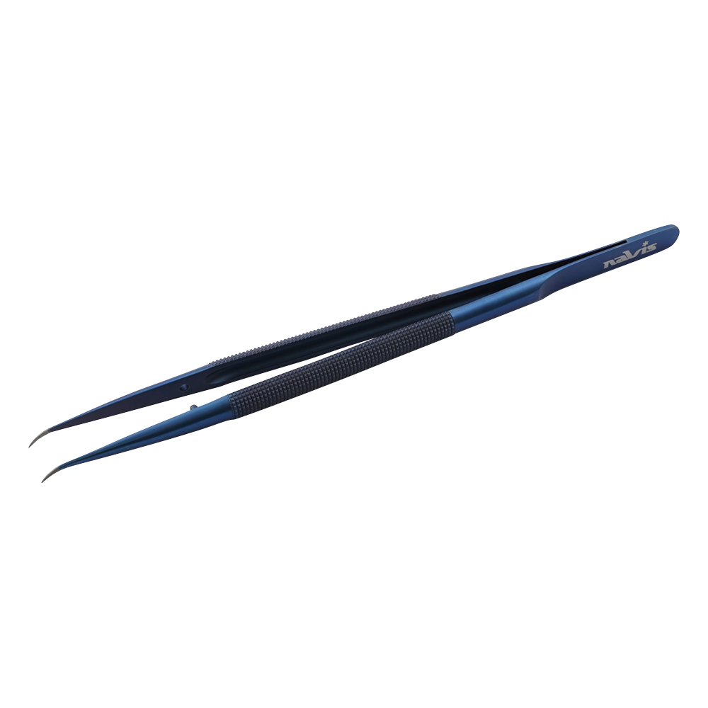 ラウンドハンドルマイクロピンセット（チタン製）　反画像