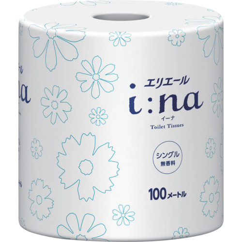エリエール　ｉ：ｎａトイレットティシューシングル１００ｍ個包装・無香料（２１０００４４２／２１００１１４０）画像
