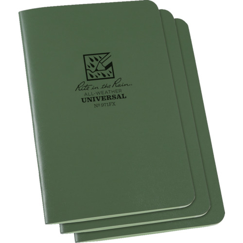 ｽﾃｲﾌﾟﾙﾉｰﾄﾌﾞｯｸ ﾕﾆﾊﾞｰｻﾙ ｸﾞﾘｰﾝ 1ﾊﾟｯｸ(3冊)画像