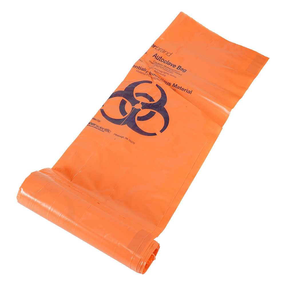 滅菌表示付オートクレーブバッグ オレンジ 480×580×0.05mm 1箱（200枚入）画像