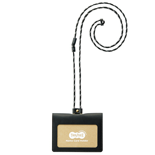 合皮製ﾈｰﾑｶｰﾄﾞﾎﾙﾀﾞｰ 2つ折りﾀｲﾌﾟ ﾌﾞﾗｯｸ 1個画像