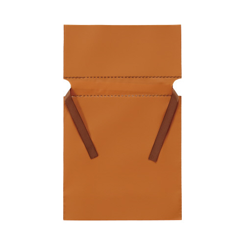 梨地ポリ巾着袋（底マチ付）　オレンジ　Ｓ　２０枚画像