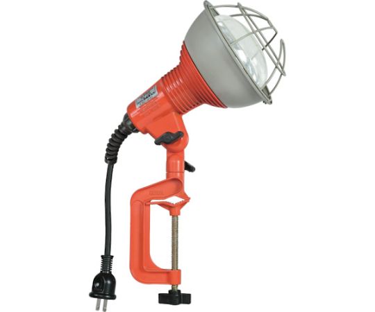 防雨型作業灯　リフレクターランプ200W　100V電線0.3m　バイス付画像