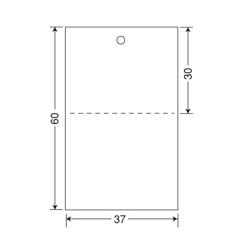 ﾀｸﾞ 標準 1号 ﾌﾟﾛﾊﾟｰ 60×37 1ｾｯﾄ(20000枚:2000枚×10巻)画像