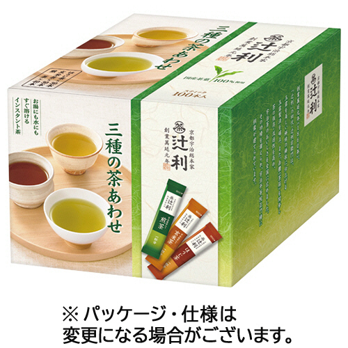 辻利 ｲﾝｽﾀﾝﾄﾊﾞﾗｴﾃｨﾊﾟｯｸ 三種の茶あわせ 0.8g 1箱(100本)画像