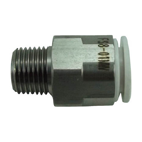 ﾀｯﾁｺﾈｸﾀｰﾌｧｲﾌﾞ ﾒｲﾙｺﾈｸﾀｰ(ﾎﾜｲﾄﾎﾞﾃﾞｨｰ)8mm･R1/8 1個画像