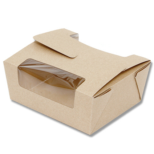 食品容器 窓付ﾌｰﾄﾞﾎﾞｯｸｽ L ｸﾗﾌﾄ 1ｾｯﾄ(300枚:20枚×15ﾊﾟｯｸ)画像