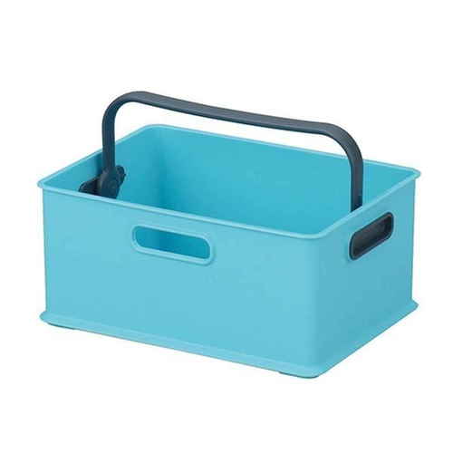 収納ボックス 持ち手付き 収納ケース squ+ インボックス S プラスチック ブルー画像