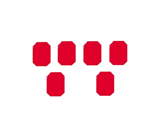 マグネットマーク（文字なし） レッド 6個入