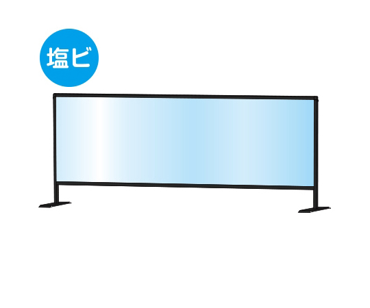 ブラックパーテーションスタンド　600×1700mm　（塩ビ仕様）画像