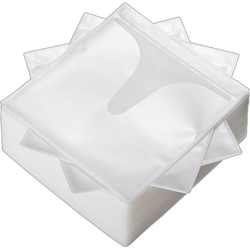 DVD･CD不織布ｹｰｽ ｲﾝﾃﾞｯｸｽｶｰﾄﾞ付属 ﾎﾜｲﾄ 1ﾊﾟｯｸ(100枚)