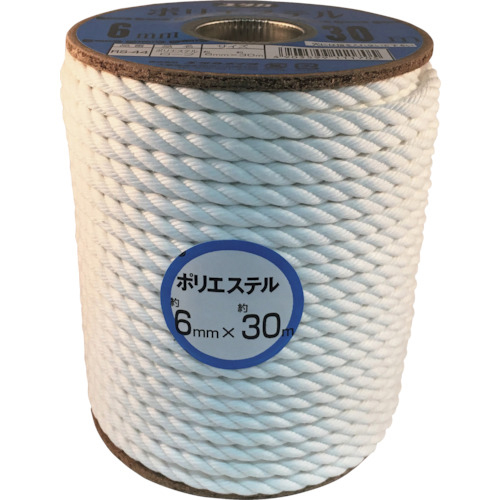 ﾛｰﾌﾟ ﾎﾟﾘｴｽﾃﾙﾛｰﾌﾟﾎﾞﾋﾞﾝ巻 6mm×30m 1巻画像