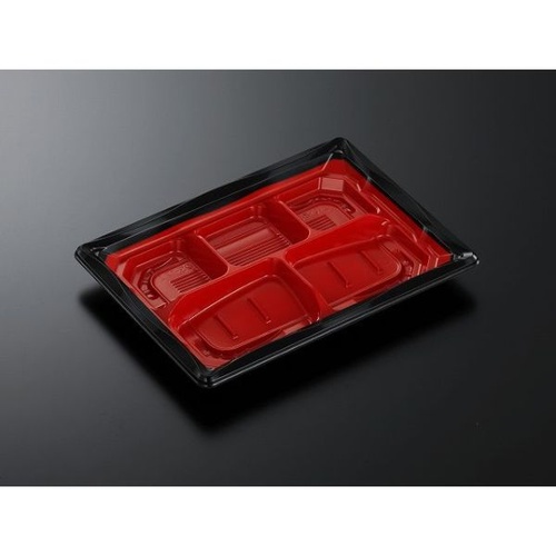 中央化学 弁当容器 CT いろは 23-17I 赤黒-BK 本体画像