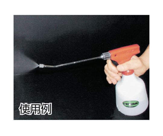 スプレー容器 ダイヤスプレー ロングピストル グリーン 500ml 透明なボトルにグリーンのノズルが付いた状態