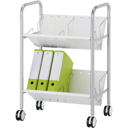 ホワイトシェルフ　ファイルワゴン　２段画像