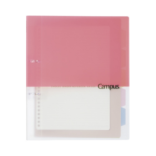 プリントもとじやすい２穴バインダー　Ａ４　ピンク画像