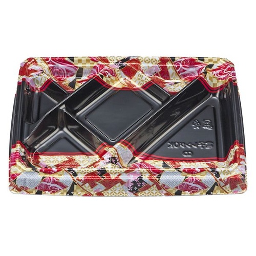 シーピー化成 弁当容器 BFハカマ膳8-2 鶴姫赤 本体(N)画像