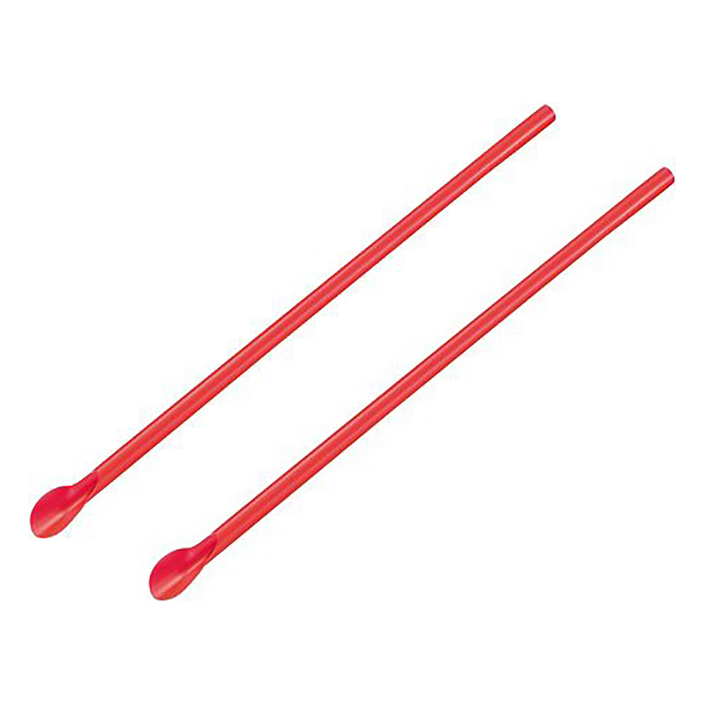 スプーンストロー(ディスポタイプ)　赤　500本入画像