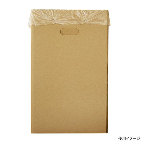 ペール スタンダード段ボールゴミ箱 90L 15枚 今村紙工 積み重ねられた段ボールゴミ箱の側面が見える状態