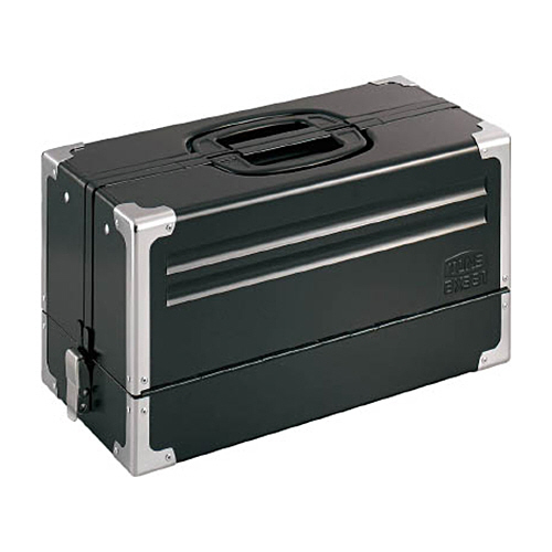 ﾂｰﾙｹｰｽ(ﾒﾀﾙ) V形3段式 ﾏｯﾄﾌﾞﾗｯｸ 1個画像