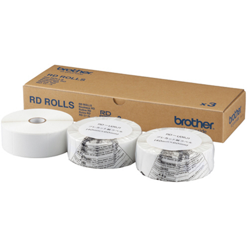 RDﾛｰﾙ ﾌﾟﾚｶｯﾄ紙ﾗﾍﾞﾙ ﾗﾍﾞﾙｻｲｽﾞ40×60mm 1126枚/ﾛｰﾙ 1箱(3ﾛｰﾙ)画像