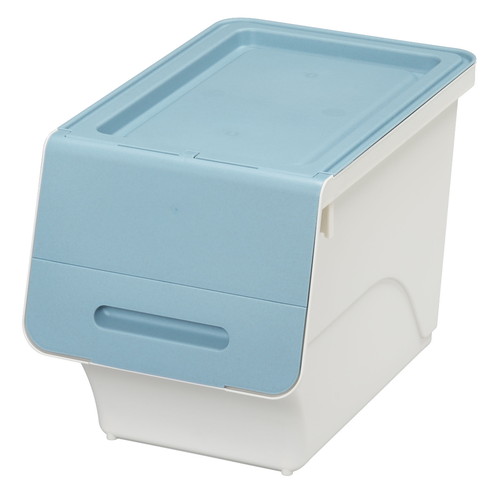 収納ボックス 前開き フロック 30 スリム 深型 ブルー画像
