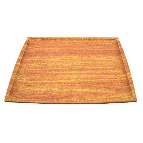 お盆 長角盆390×300 薄木目 ノンスリップ マイン画像