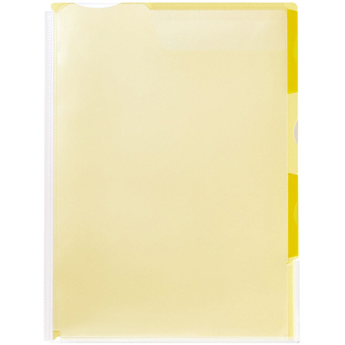 ｶﾗｰｾﾚｸｼｮﾝ ｽｰﾊﾟｰﾊｰﾄﾞﾎﾙﾀﾞｰ 3山ｲﾝﾃﾞｯｸｽ(ﾏﾁ付) A4ﾀﾃ 黄 1ｾｯﾄ(5枚)画像