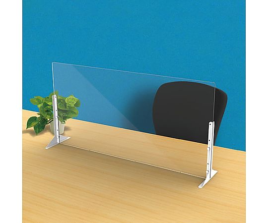 1200x600mm 飛沫感染防止パーテーション 透明なアクリルパネルが立てられたオフィスの仕切り