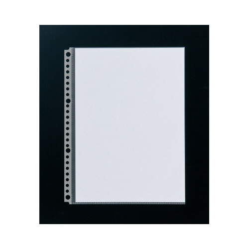 クリヤーブックルポ用リフィルＢ５縦２６穴灰１０枚画像