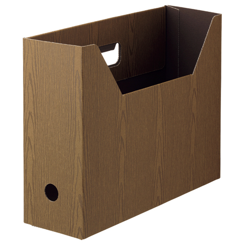 ﾎﾞｯｸｽﾌｧｲﾙ(WOODY) A4ﾖｺ 背幅100mm ﾌﾞﾗｳﾝ 1ｾｯﾄ(15冊:3冊×5ﾊﾟｯｸ)画像