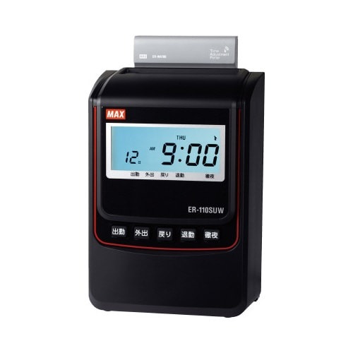 タイムレコーダ　ＥＲ－１１０ＳＵＷ　電波時計　黒画像