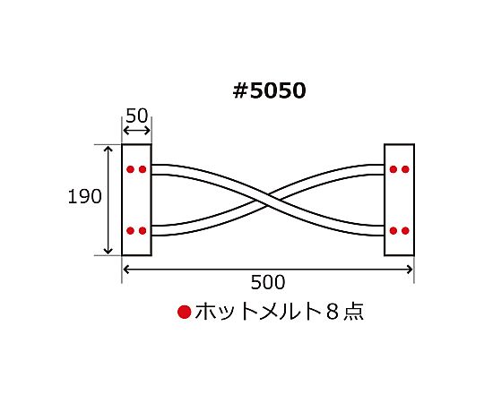 タックハンドル Xシリーズ入 #5050 25枚入 透明なパッケージに収められたシンプルなデザインのアイテムが並んでいる様子