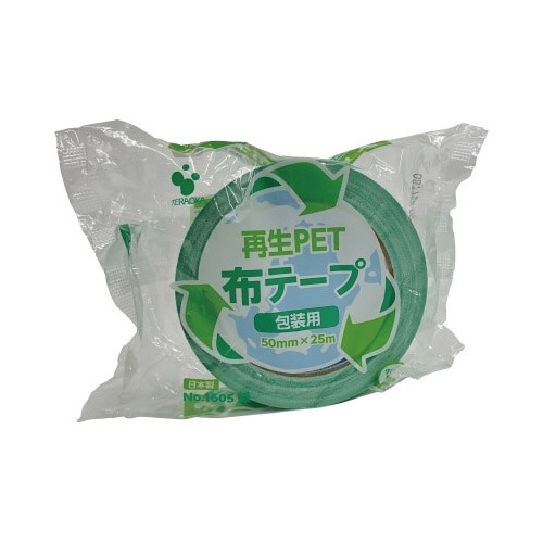 再生ＰＥＴ布テープＮｏ．１６０５　緑　３０巻画像