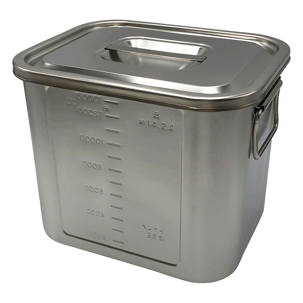 角型目盛付ポット　(取手付き)　14.2L画像