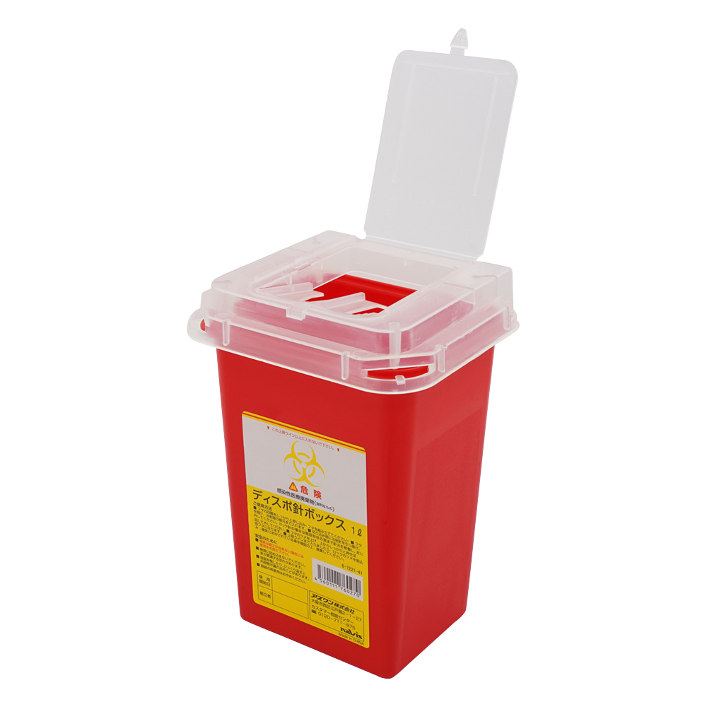 ディスポ針ボックス 赤色 1L 1個画像