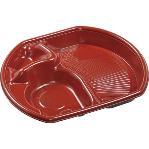 エフピコ 冷麺容器 SB半月24-20(42) 本体 エコ うるし画像