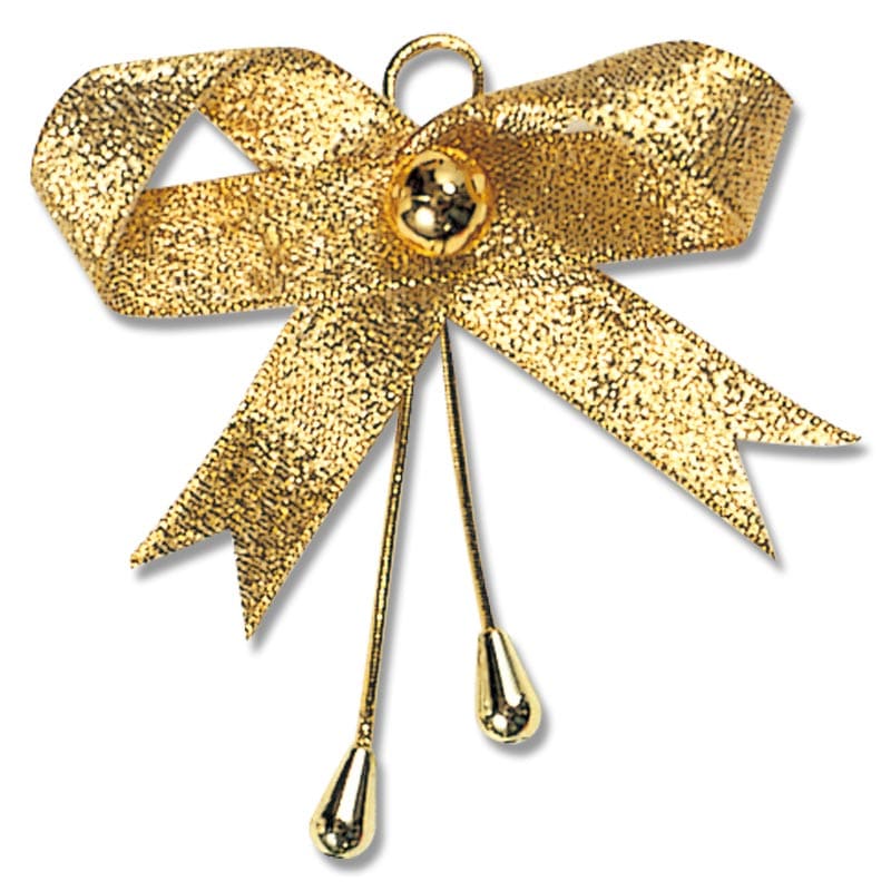 リボンビーズタイ　ゴールド　１２個画像