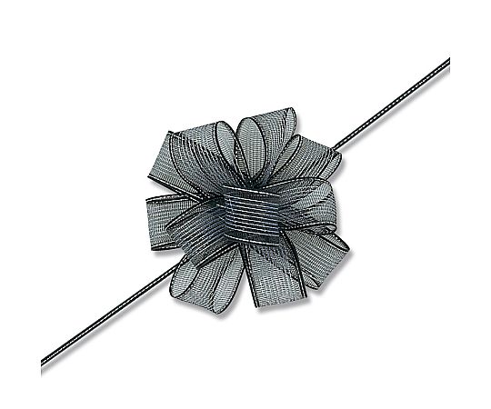 HEIKO ワンタッチフラワーリボン 24mm幅×20m巻 黒画像