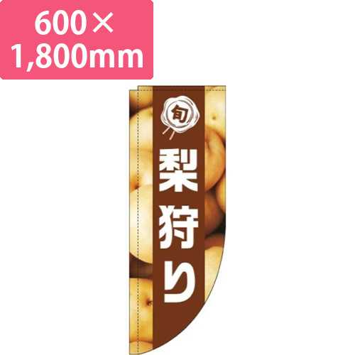 梨狩り写真茶色帯Rのぼり(棒袋仕様)画像