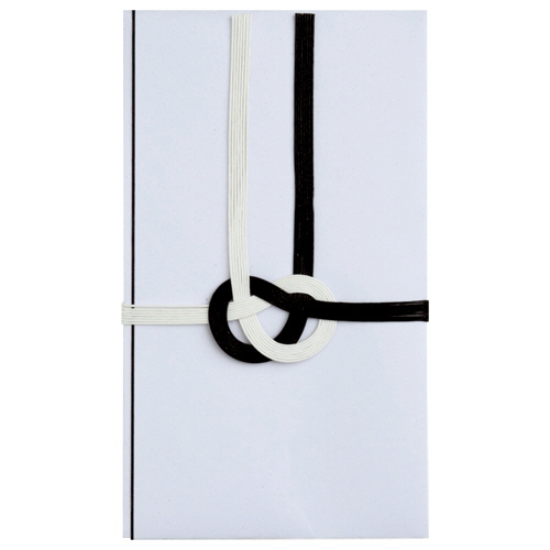 東京折 黒白7本 無地(中袋付) 1枚画像