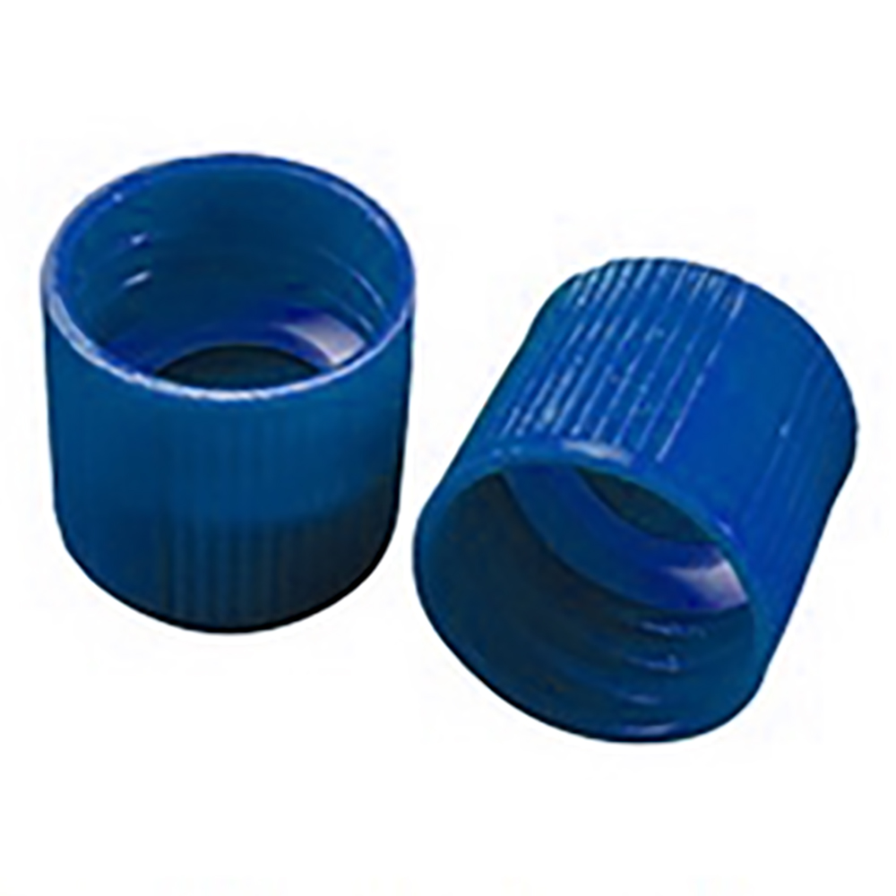 サンプルチューブ（外ネジ）用キャップ 青 1000個入画像