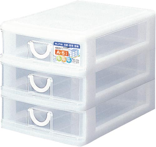 エルピスＡ５　浅型３段　白　１個画像