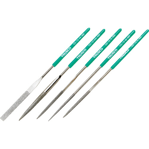 ダイヤモンドヤスリ　精密用　刃長40mm　セット　1セット(5本:各1本)画像
