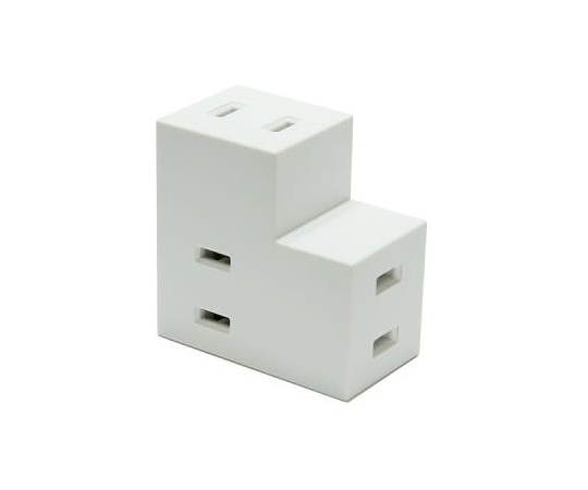 耐トラ付Lタップ　3個口　白画像