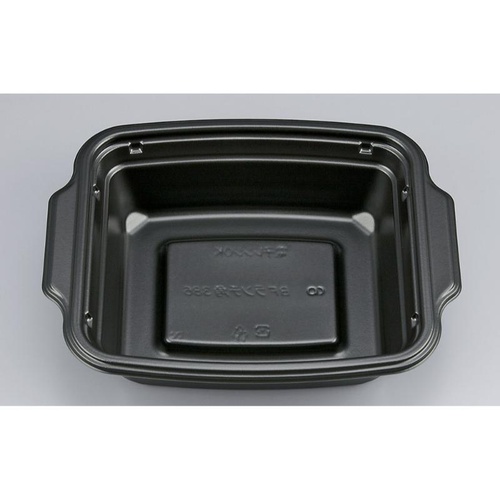 シーピー化成 弁当容器 BFランチ角386 黒 本体画像