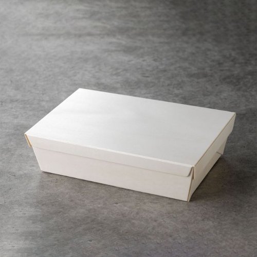 木製容器 ポプラの箱 折箱1.5合 本体 アサヒグリーン 木目が美しい四角い木箱が上から見える状態